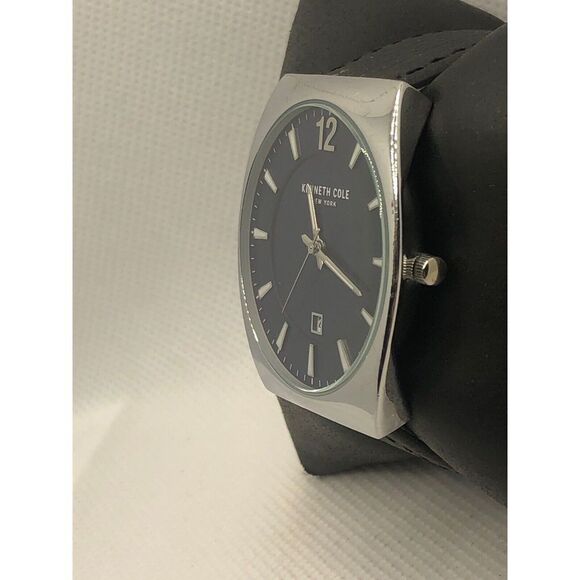 Kenneth Cole KC50491002 Womens Black Leather Analog Dial Quartz Wrist Watch KS68 - Picture 2 of 9